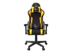 GEMBIRD Gaming chair SCORPION black mesh yellow skin | GC-SCORPION-05X