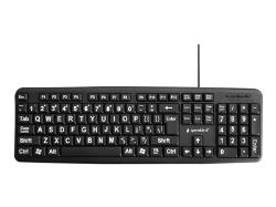 GEMBIRD Standard keyboard KB-US-103 with BIG letters US layout black