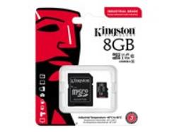 KINGSTON 8GB microSDHC Industrial C10 A1 pSLC Card + SD Adapter | SDCIT2/8GB