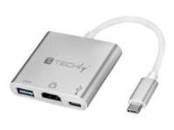 TECHLY Converter Cable Adapter USB-C to USB 3.0 HDMI and PD | 362596