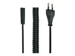 GEMBIRD PC-C1-VDE-1.8M Power curled cord C1 2 x 0.75 sq.mm VDE approved 1.8 m