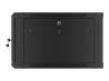 LANBERG Wall mount cabinet 19inch 6U 600x600 steel doors black flat pack