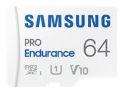 SAMSUNG PRO Endurance microSD Class10 64GB incl adapter R100/W30 up to 35040 hours | MB-MJ64KA/EU