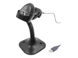 QOLTEC 50870 1D Laser barcode scanner with stand USB