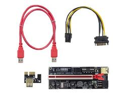 QOLTEC 55509 Riser PCI-E 1x 16x USB 3.0 ver. 010S SATA  PCI E 6 pin