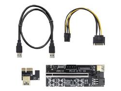 QOLTEC 55510 Riser PCI E 1x 16x USB 3.0 ver. 018 SATA PCI E 6 pin