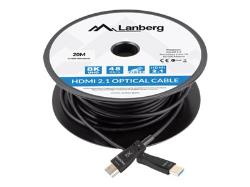 LANBERG HDMI v2.1 M/M cable 80m optical | CA-HDMI-30FB-0800-BK