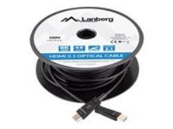 LANBERG HDMI v2.1 M/M cable 100m optical | CA-HDMI-30FB-1000-BK