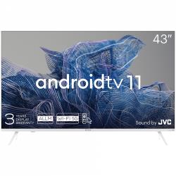 43', UHD, Android TV 11, White, 3840x2160, 60 Hz, Sound by JVC, 2x12W, 53 kWh/1000h , BT5.1, HDMI ports 4, 24 months | 43U750NW