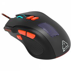 CANYON Wired Gaming Mouse with 8 programmable buttons, sunplus optical 6651 sensor, 4 levels of DPI default and can be up to 6400, 10 million times key life, 1.65m Braided USB cable | CND-SGM05N