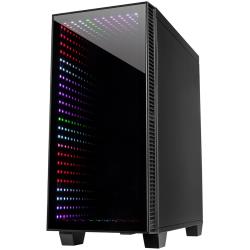 Chassis INTER-TECH X-608 INFINITY MICRO, microATX, RGB, Front and Side Tempered Glass, w/o PSU | 88881315