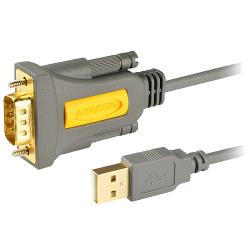 Serial Adapter AXAGON (USB Type A (Male) - D-Sub 9-pin (DB-9) (Female), USB 2.0/RS232, Gold Plated Connectors, 1.5m) Gray | ADS-1PS