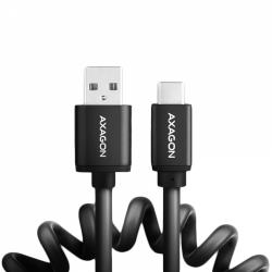 Axagon Data and charging USB 2.0 cable length 1.1 m. 3A. Black twisted. | BUCM-AM20TB