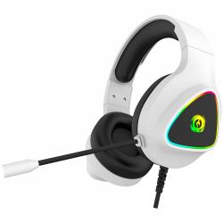CANYON Shadder GH-6, RGB gaming headset with Microphone, Microphone frequency response: 20HZ~20KHZ, ABS+ PU leather, USB*1*3.5MM jack plug, 2.0M PVC cable, weight: 300g, White | CND-SGHS6W