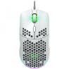 CANYON Puncher GM-11, Gaming Mouse with 7 programmable buttons, Pixart 3519 optical sensor, 4 levels of DPI and up to 4200, 5 million times key life, 1.65m Ultraweave cable, UPE feet and colorful RGB lights, White, size:128.5x67x37.5mm, 105g