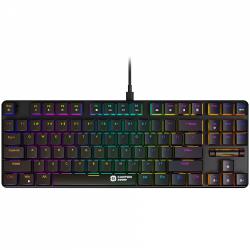 CANYON Cometstrike GK-50, 87keys Mechanical keyboard, 50million times life, GTMX red switch, RGB backlight, 20 modes, 1.8m PVC cable, metal material + ABS, US layout, size: 354*126*26.6mm, weight:624g, black | CND-SKB50-US