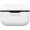 CANYON TWS-3, Bluetooth headset, with microphone, BT V5.0, Bluetrum AB5376A2, battery EarBud 40mAh*2+Charging Case 300mAh, cable length 0.3m, 62*22*46mm, 0.046kg, White