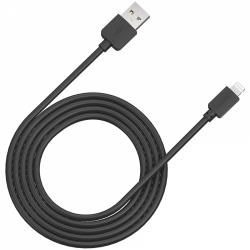 CANYON CFI-1, Lightning USB Cable for Apple, round, cable length 1m, Black, 15.9*7*1000mm, 0.018kg | CNE-CFI1B