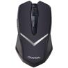 CANYON 2.4GHz wireless Optical Mouse with 6 buttons, DPI 800/1600, power saving technology, Black, 120*67.2*39.4mm, 0.075kg