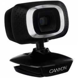 CANYON C3, 720P HD webcam with USB2.0. connector, 360° rotary view scope, 1.0Mega pixels, Resolution 1280*720, viewing angle 60°, cable length 2.0m, Black, 62.2x46.5x57.8mm, 0.074kg | CNE-CWC3N