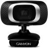 CANYON C3 720P HD webcam with USB2.0. connector, 360° rotary view scope, 1.0Mega pixels, Resolution 1280*720, cable length 1.25m, Black, 62.2x46.5x57.8mm, 0.074kg