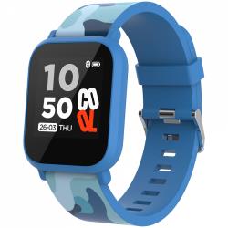 CANYON My Dino KW-33, Teenager smart watch, 1.3 inches IPS full touch screen, blue plastic body, IP68 waterproof, BT5.0, multi-sport mode, built-in kids game, compatibility with iOS and android, 155mAh battery, Host: D42x W36x T9.9mm, Strap: 240x22mm | CNE-KW33BL