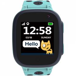 CANYON Sandy KW-34, Kids smartwatch, 1.44 inch colorful screen,  GPS function, Nano SIM card, 32+32MB, GSM(850/900/1800/1900MHz), 400mAh battery, compatibility with iOS and android, Blue, host: 52.9*40.3*14.8mm, strap: 230*20mm, 42g | CNE-KW34BL