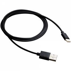 CANYON UC-1, Type C USB Standard cable, cable length 1m, Black, 15*8.2*1000mm, 0.018kg | CNE-USBC1B