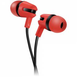CANYON SEP-4, Stereo earphone with microphone, 1.2m flat cable, Red, 22*12*12mm, 0.013kg | CNS-CEP4R