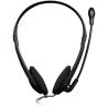 CANYON HS-01, PC headset with microphone, volume control and adjustable headband, cable length 1.8m, Black/Orange, 163*128*50mm, 0.069kg