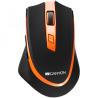 CANYON MW-13 2.4 GHz Wireless mouse ,with 6 buttons, DPI 800/1200/1600/2000/2400, Battery:AAA*2pcs ,Black-Orange 77.4*120.6*40.5mm 79g,