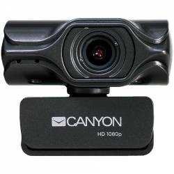 CANYON C6 2k Ultra full HD 3.2Mega webcam with USB2.0 connector, built-in MIC, IC SN5262, Sensor Aptina 0330, viewing angle 80°, with tripod, cable length 2.0m, Grey, 61.1*47.7*63.2mm, 0.182kg | CNS-CWC6N
