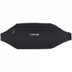 CANYON FB-1, Fanny pack, Product spec/size(mm): 270MM x130MM x 55MM, Black, EXTERIOR materials:100% Polyester, Inner materials:100% Polyester, max weight (KGS): 4kgs | CNS-FB1B1