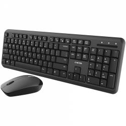 Wireless combo set,Wireless keyboard with Silent switches,105 keys,RU layout,optical 3D Wireless mice 100DPI black | CNS-HSETW02-RU
