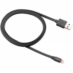 CANYON MFI-2, Charge & Sync MFI flat cable, USB to lightning, certified by Apple, 1m, 0.28mm, Dark gray | CNS-MFIC2DG