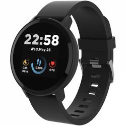 CANYON Lollypop SW-63, Smart watch, 1.3inches IPS full touch screen, Round watch, IP68 waterproof, multi-sport mode, BT5.0, compatibility with iOS and android, black, Host: 25.2*42.5*10.7mm, Strap: 20*250mm, 45g | CNS-SW63BB