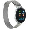 CANYON SW-71 Smart watch, 1.22inch colorful LCD, 2 straps, metal strap and silicon strap, metal case, IP68 waterproof, multisport mode, camera remote, music control, 150mAh, compatibility with iOS and android, Silver, host: 42*48*12mm, belt: 222*18mm, 52.3g