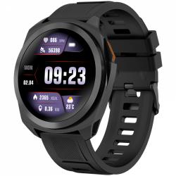 CANYON Maverick SW-83,Smart Watch, Realtek 8762DT, IPS1.32'' 360x360, ARM Cortex-M4F,RAM192KB/ROM128MB, 400mAh 3.8v,GPS,128 Sport modes,IP68,STRAVA support,Real-Time Heart Rate & SpO2, black case & silicone strap 46*45.4mm 259*20mm, black | CNS-SW83BB