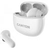 CANYON TWS-5, Bluetooth headset, with microphone, BT V5.3 JL 6983D4, Frequence Response:20Hz-20kHz, battery EarBud 40mAh*2+Charging Case 500mAh, type-C cable length 0.24m, size: 58.5*52.91*25.5mm, 0.036kg, White