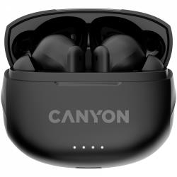 CANYON TWS-8, Bluetooth headset, with microphone, with ENC, BT V5.3 JL 6976D4, Frequence Response:20Hz-20kHz, battery EarBud 40mAh*2+Charging Case 470mAh, type-C cable length 0.24m, Size: 59*48.8*25.5mm, 0.041kg, Black | CNS-TWS8B
