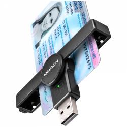 Axagon Foldable pocket USB-A contact Smart / ID card reader. | CRE-SMPA