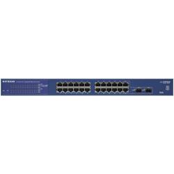 Netgear ProSafe Gigabit Smart Managed PRO Switch, 24x10/100/1000 RJ45 ports, 2 SFP ports, Web GUI, HTTPs,RMON SNMP, 32 static routes IPv4, LLDP, RADIUS, Rack-mounting kit | GS724T-400EUS