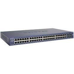 Netgear ProSafe Gigabit Smart Managed PRO Switch, 48x10/100/1000 RJ45 ports, 2 (Dedicated) + 2 (Combo) SFP ports, Web GUI, HTTPs,RMON SNMP, 32 static routes IPv4, LLDP, RADIUS, Rack-mounting kit | GS748T-500EUS