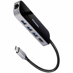 Axagon Multiport USB 3.2 Gen 1 hub. HDMI, Gigabit LAN and Power Delivery. 20 cm USB-C cable. | HMC-6GL