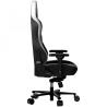 LORGAR Base 311, Gaming chair, PU eco-leather, 1.8 mm metal frame, multiblock mechanism, 4D armrests, 5 Star aluminium base, Class-4 gas lift, 75mm PU casters, Black + white
