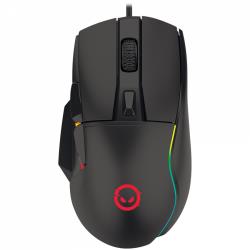 LORGAR Jetter 357, gaming mouse, Optical Gaming Mouse with 6 programmable buttons, Pixart ATG4090 sensor, DPI can be up to 8000, 30 million times key life, 1.8m PVC USB cable, Matt UV coating and RGB lights with 4 LED flowing mode, size:124.90*71.65*41.36mm, 75g | LRG-GMS357
