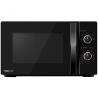 Microwave oven, volume 20L, mechanical control, 700W, 5 power levels, LED lighting, defrosting, black