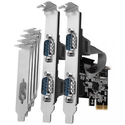 PCI-Express card with four serial ports 250 kbps. ASIX AX99100. Standard & Low profile. | PCEA-S4N