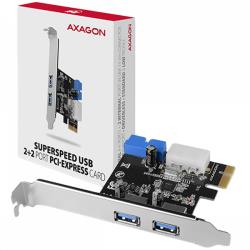AXAGON PCEU-232VL PCIe Adapter 2+2x USB3.0 UASP VIA + LP