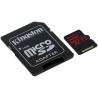 KINGSTON 512GB microSDXC Canvas React 100R/80W U3 UHS-I V30 A1 Card + SD Adptr